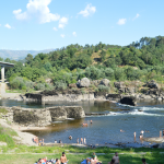 Playa fluvial del río Miño