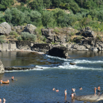 Playa fluvial del río Miño